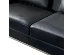 Canapé Angle à Gauche En Cuir Véritable Noir Dossier Matelassé Housses Amovibles Oslo 9 Canapé Angle à Gauche En Cuir Véritable Noir Dossier Matelassé Housses Amovibles Oslo -Canapé Soldes Boutique canape 16666139