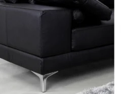 Canapé Panoramique 7 Places Cuir Supérieur DONATELLO II - Noir - Angle Gauche -Canapé Soldes Boutique canape 167739