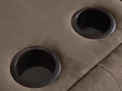 Canapé 3 Places Clic-clac En Microfibre DEVONSHIRE Avec Tablette Centrale Rabattable - Marron 17 Canapé 3 Places Clic-clac En Microfibre DEVONSHIRE Avec Tablette Centrale Rabattable - Marron -Canapé Soldes Boutique canape 167759