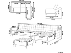 Canapé Angle Gauche Convertible Cuir PU Noir 5 Places Avec Pouf ABERDEEN -Canapé Soldes Boutique canape 17141155