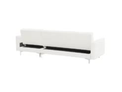 Canapé Angle à Gauche Modulable Convertible Cuir PU Blanc Moderne Classique Aberdeen -Canapé Soldes Boutique canape 17144127