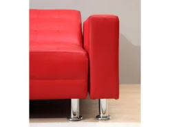 Canapé D'angle Convertible Et Réversible En Simili WILLIS - Rouge -Canapé Soldes Boutique canape 172885