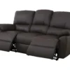 Canapé 3 Places Relax électrique En Cuir MARCIS - Marron