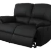 Canapé 2 Places Relax électrique En Cuir MARCIS - Noir