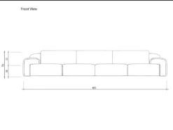Canapé Panoramique 7 Places En Simili SICILE - Bicolore Blanc Et Gris -Canapé Soldes Boutique canape 173332
