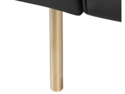 Canapé Convertible 3 Places En Velours Noir VISNES -Canapé Soldes Boutique canape 17452065