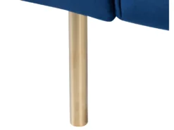 Canapé Convertible 3 Places En Velours Bleu Marine VISNES -Canapé Soldes Boutique canape 17470243