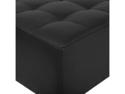 Canapé Panoramique Convertible En Cuir PU Noir 6 Places ABERDEEN -Canapé Soldes Boutique canape 17470319