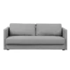 Canapé Convertible 3 Places En Tissu Gris Clair EKSJO