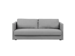 Canapé Convertible 3 Places En Tissu Gris Clair EKSJO