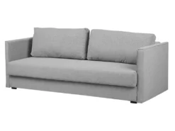 Canapé Convertible 3 Places En Tissu Gris Clair EKSJO -Canapé Soldes Boutique canape 17470729