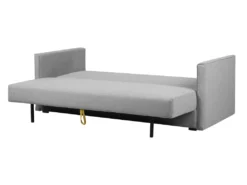 Canapé Convertible 3 Places En Tissu Gris Clair EKSJO -Canapé Soldes Boutique canape 17470735