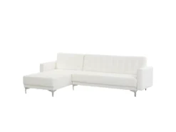 Canapé Angle à Droite Modulable Convertible Cuir PU Blanc Moderne Classique Aberdeen -Canapé Soldes Boutique canape 17470853