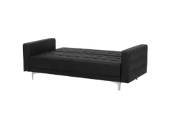 Canapé Convertible 3 Places En Cuir PU Noir ABERDEEN -Canapé Soldes Boutique canape 17470875