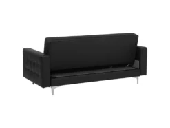 Canapé Convertible 3 Places En Cuir PU Noir ABERDEEN -Canapé Soldes Boutique canape 17470877