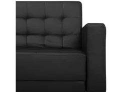Canapé Convertible 3 Places En Cuir PU Noir ABERDEEN -Canapé Soldes Boutique canape 17470881