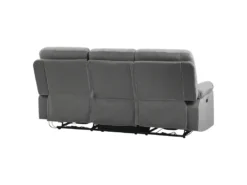 Canapé En Velours Gris 3 Places Inclinable Avec LED Et Port USB BERGEN 16 Canapé En Velours Gris 3 Places Inclinable Avec LED Et Port USB BERGEN -Canapé Soldes Boutique canape 17473777