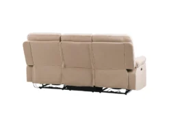 Canapé De Salon 3 Places électrique Inclinable En Velours Beige Avec LED Et Port USB BERGEN -Canapé Soldes Boutique canape 17473795