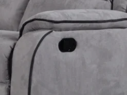 Canapé 2 Places Relax En Microfibre HERNANI - Gris -Canapé Soldes Boutique canape 174955