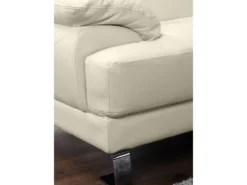 Canapé D'angle Droit En Cuir Premium Ivoire EXCELSIORA -Canapé Soldes Boutique canape 175144