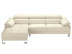 Canapé D'angle Gauche En Cuir Premium Ivoire EXCELSIORA 7 Canapé D'angle Gauche En Cuir Premium Ivoire EXCELSIORA -Canapé Soldes Boutique canape 175147