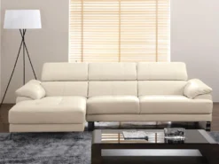 Canapé D'angle Gauche En Cuir Premium Ivoire EXCELSIORA 6 Canapé D'angle Gauche En Cuir Premium Ivoire EXCELSIORA -Canapé Soldes Boutique canape 175149