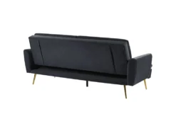 Canapé Convertible 3 Places En Velours Noir VETTRE 17 Canapé Convertible 3 Places En Velours Noir VETTRE -Canapé Soldes Boutique canape 17538095