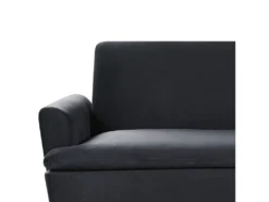 Canapé Convertible 3 Places En Velours Noir VETTRE 18 Canapé Convertible 3 Places En Velours Noir VETTRE -Canapé Soldes Boutique canape 17538097