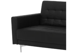 Canapé Angle à Gauche Modulable Convertible Cuir Pu Noir Moderne Classique Aberdeen -Canapé Soldes Boutique canape 17538169