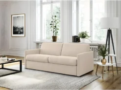 Canapé Convertible Express 3 Places En Tissu L140cm - Alice