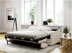 Canapé Convertible Express 3 Places En Tissu L140cm - Alice -Canapé Soldes Boutique canape 17577987