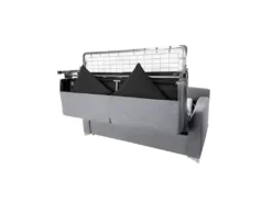 MODESTO Canapé Convertible 3 Places Gris Clair Matelas Dunlopillo 140cm -Canapé Soldes Boutique canape 17656023