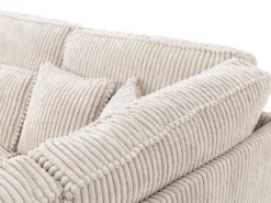 Canapé D'angle Droit En Velours Côtelé Beige TESSIO -Canapé Soldes Boutique canape 17808931