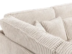 Canapé D'angle Gauche En Velours Côtelé Beige TESSIO -Canapé Soldes Boutique canape 17809425