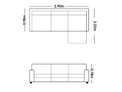 Canapé D'angle XL En Simili ROMAIN - Noir - Angle Droit -Canapé Soldes Boutique canape 179349 3