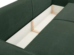 Canapé 4 Places Convertible En Velours Côtelé Vert AMELIA De Pascal Morabito -Canapé Soldes Boutique canape 17972173