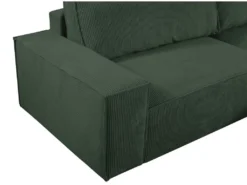 Canapé 4 Places Convertible En Velours Côtelé Vert AMELIA De Pascal Morabito -Canapé Soldes Boutique canape 17972243