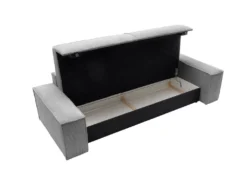 Canapé 4 Places Convertible En Velours Côtelé Gris Clair AMELIA De Pascal Morabito -Canapé Soldes Boutique canape 17972815