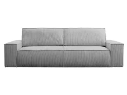 Canapé 4 Places Convertible En Velours Côtelé Gris Clair AMELIA De Pascal Morabito -Canapé Soldes Boutique canape 17972879