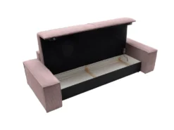 Canapé 4 Places Convertible En Velours Côtelé Rose AMELIA De Pascal Morabito -Canapé Soldes Boutique canape 17973113