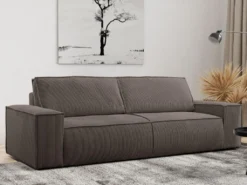 Canapé 4 Places Convertible En Velours Côtelé Marron AMELIA De Pascal Morabito -Canapé Soldes Boutique canape 17973555