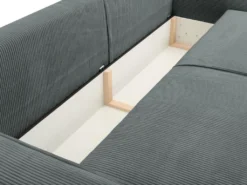 Canapé 4 Places Convertible En Velours Côtelé Gris AMELIA De Pascal Morabito -Canapé Soldes Boutique canape 17973993