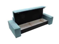 Canapé 4 Places Convertible En Velours Côtelé Bleu Clair AMELIA De Pascal Morabito -Canapé Soldes Boutique canape 17974443