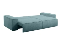 Canapé 4 Places Convertible En Velours Côtelé Bleu Clair AMELIA De Pascal Morabito -Canapé Soldes Boutique canape 17974445