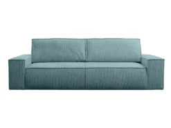Canapé 4 Places Convertible En Velours Côtelé Bleu Clair AMELIA De Pascal Morabito -Canapé Soldes Boutique canape 17974467