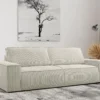 Canapé 4 Places Convertible En Velours Côtelé Beige AMELIA De Pascal Morabito