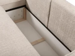 Canapé 4 Places Convertible En Tissu Bouclette Beige AMELIA De Pascal Morabito -Canapé Soldes Boutique canape 17976331