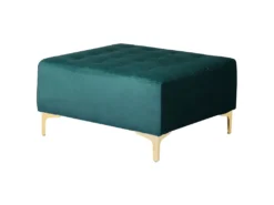 Canapé Angle Droit Convertible En Velours Bleu Paon 4 Places Avec Pouf ABERDEEN 14 Canapé Angle Droit Convertible En Velours Bleu Paon 4 Places Avec Pouf ABERDEEN -Canapé Soldes Boutique canape 17986003