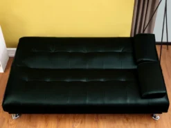 Canapé Convertible Clic-clac MAXIME En Simili - Noir -Canapé Soldes Boutique canape 180361