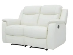 Canapé 2 Places Relax EVASION En Cuir - Blanc Ivoire -Canapé Soldes Boutique canape 182118